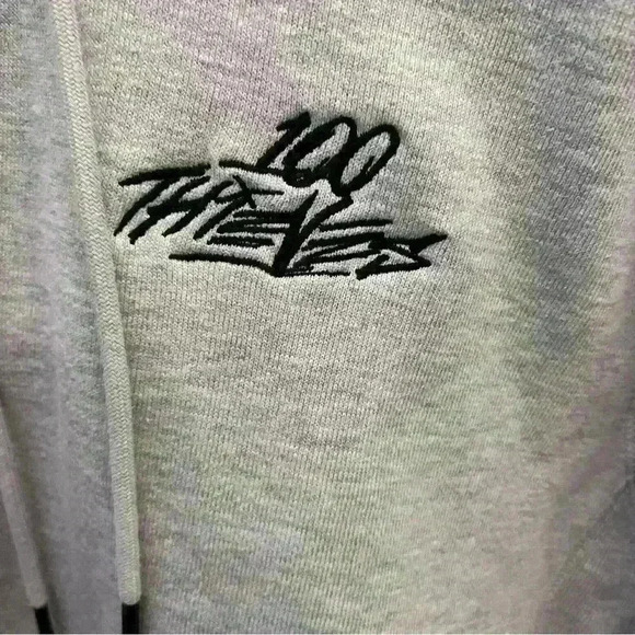 100 Thieves Foundations Hoodie in Gray Size XS - Picture 7 of 7